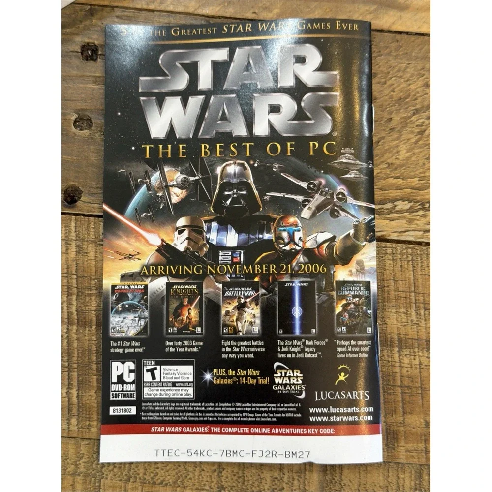 Star Wars Galaxies The Complete Online Adventures For PC CD-Rom Complete Nice!!!